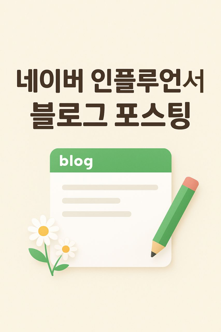 네이버 인플루언서 블로그 포스팅
